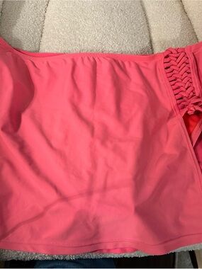 Catalina Coral Pink Swim bottom with Braided Side Detail‎